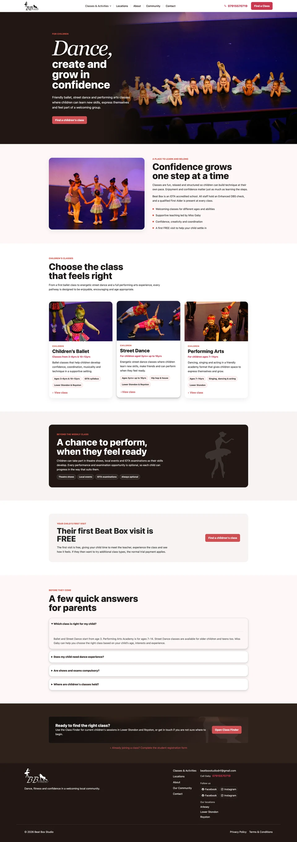 Beat Box Studio children experience