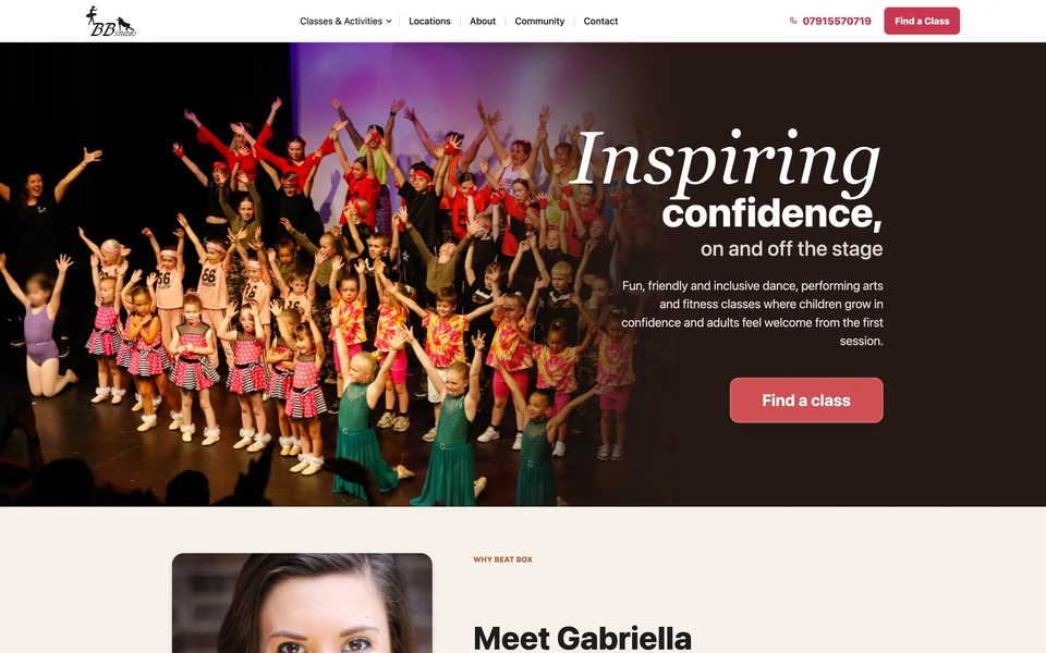 Beat Box Studio website