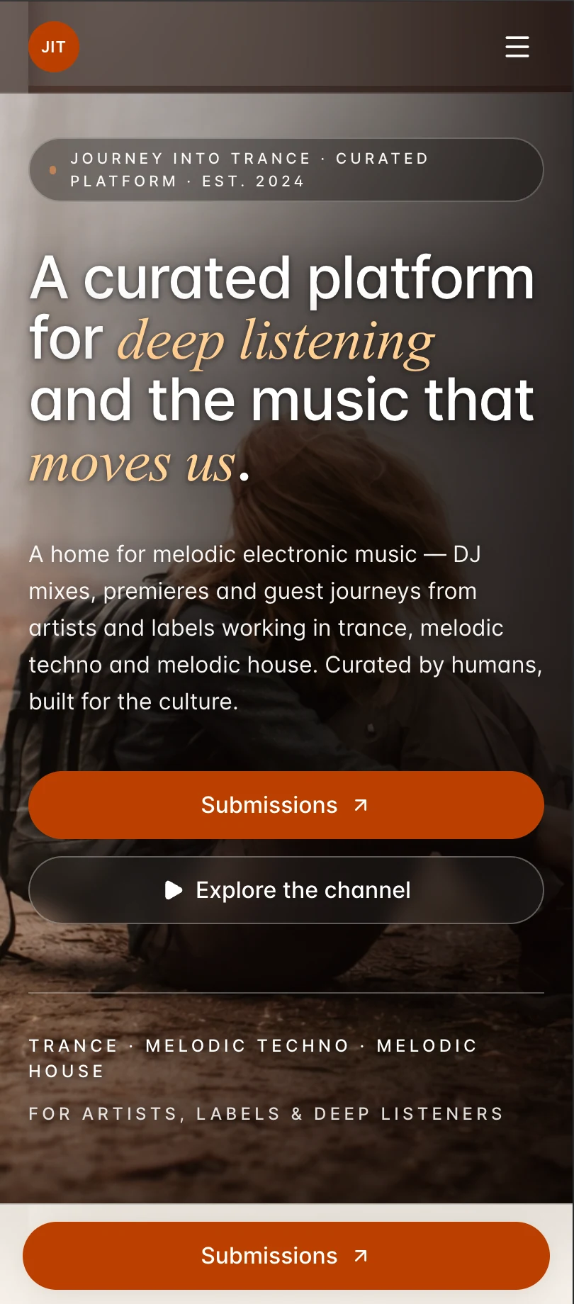 Journey Into Trance mobile experience